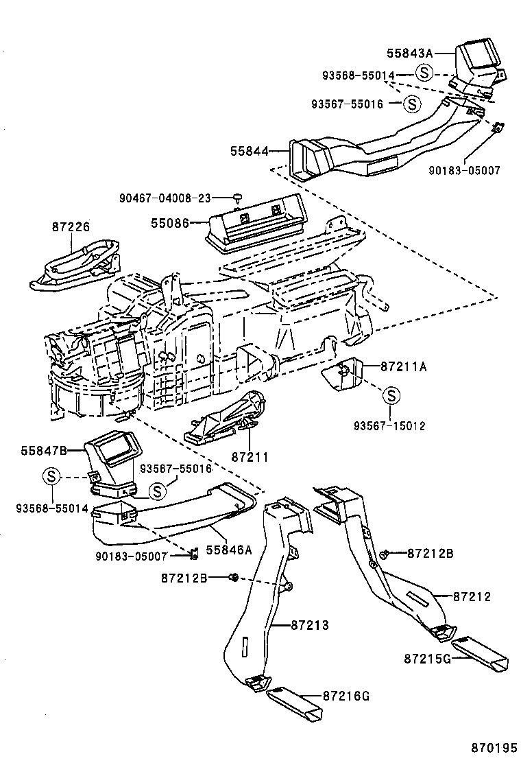 55846-24020 DUCT, HEATER TO REGISTER, NO.4 product image