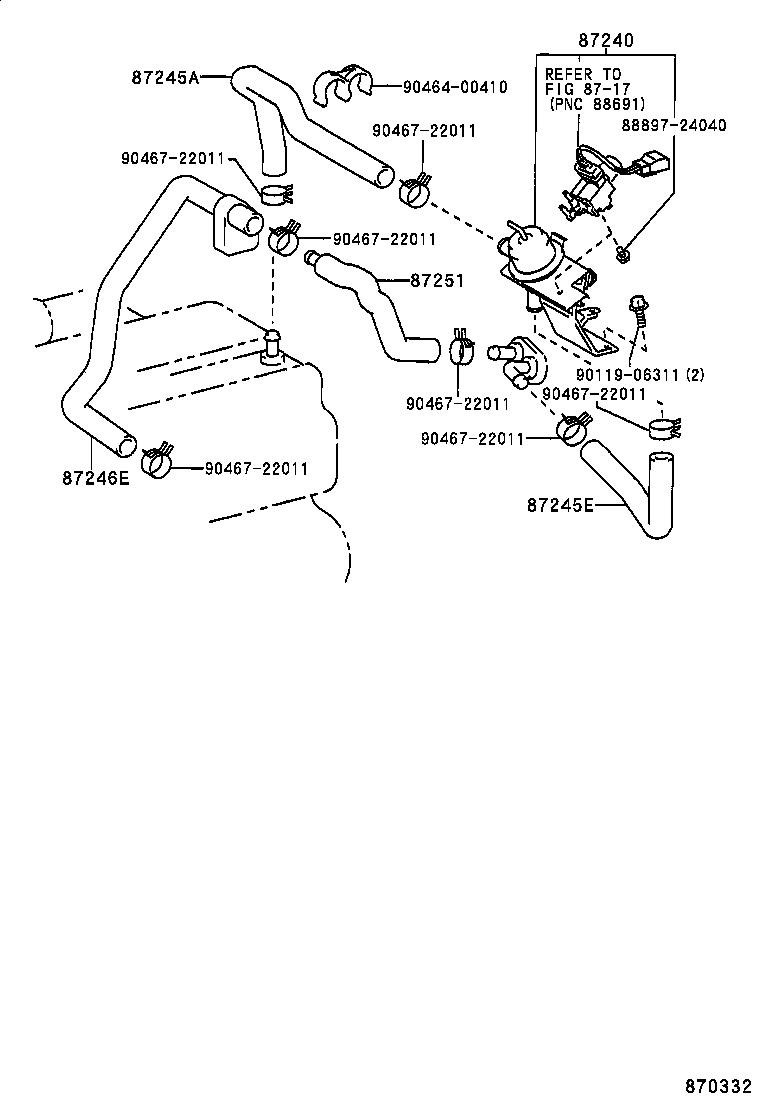 87251-24020 JOINT OR UNION, WATER HOSE THROUGH product image
