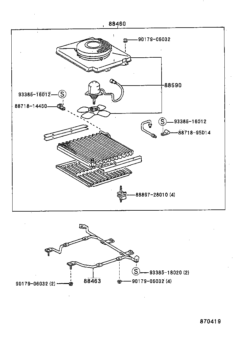88460-26540 CONDENSER ASSY, COOLER product image