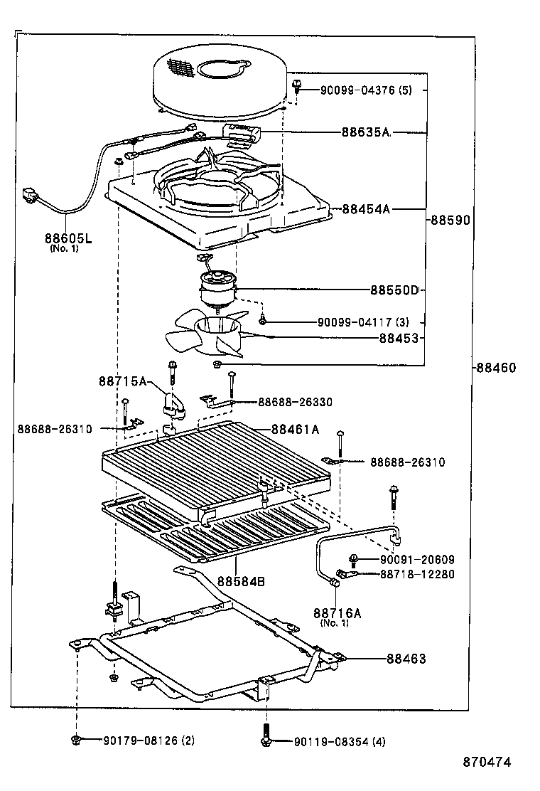 88460-26540 CONDENSER ASSY, COOLER product image