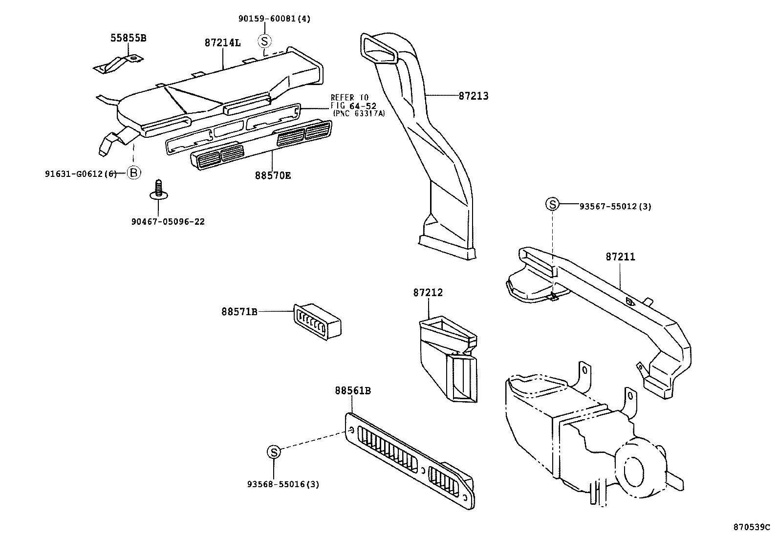 55843-28040 DUCT, HEATER TO REGISTER, NO.1 product image