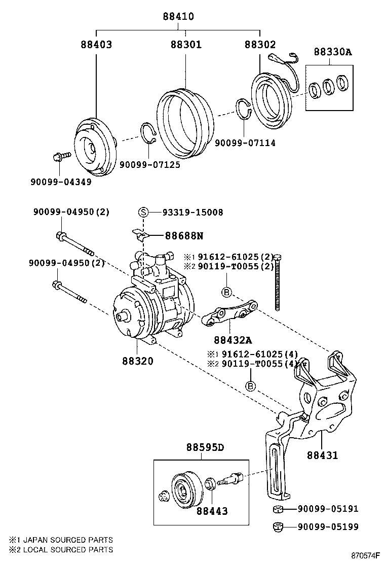 88320-0B010 COMPRESSOR ASSY, COOLER product image