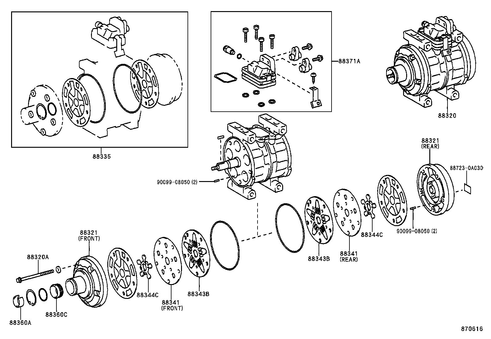 88320-0A010 COMPRESSOR ASSY, COOLER product image