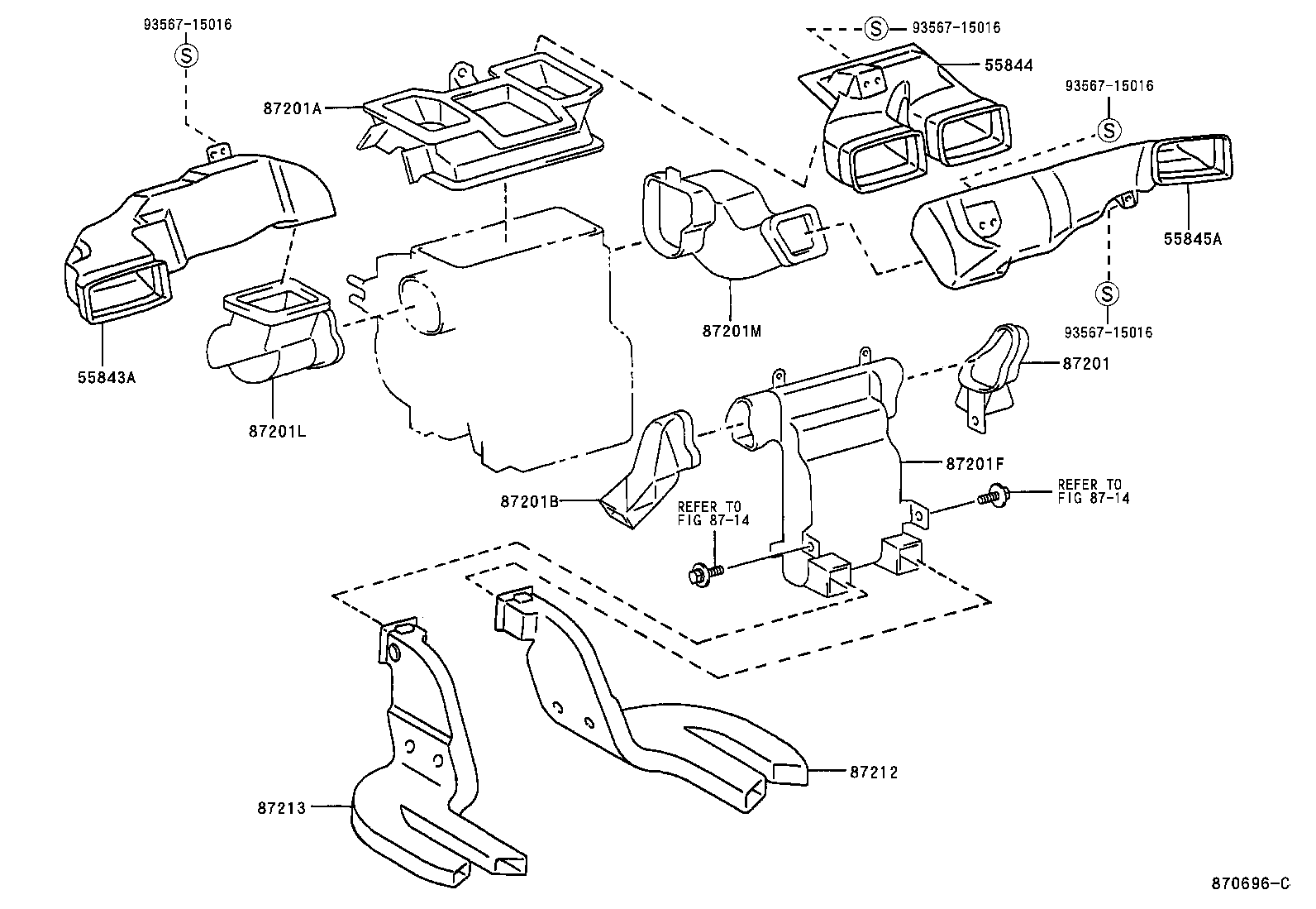 55843-33050 DUCT, HEATER TO REGISTER, NO.1 product image