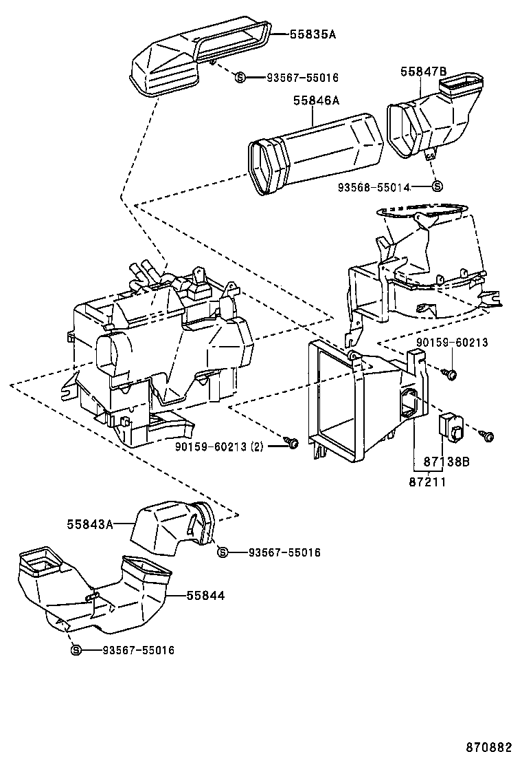 55846-04030 DUCT, HEATER TO REGISTER, NO.4 product image