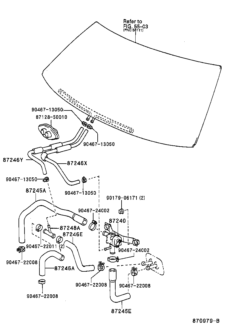 87248-20300 PIPE, HEATER WATER INLET, A product image