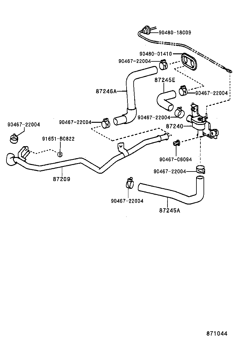 87240-02040 VALVE ASSY, HEATER WATER product image