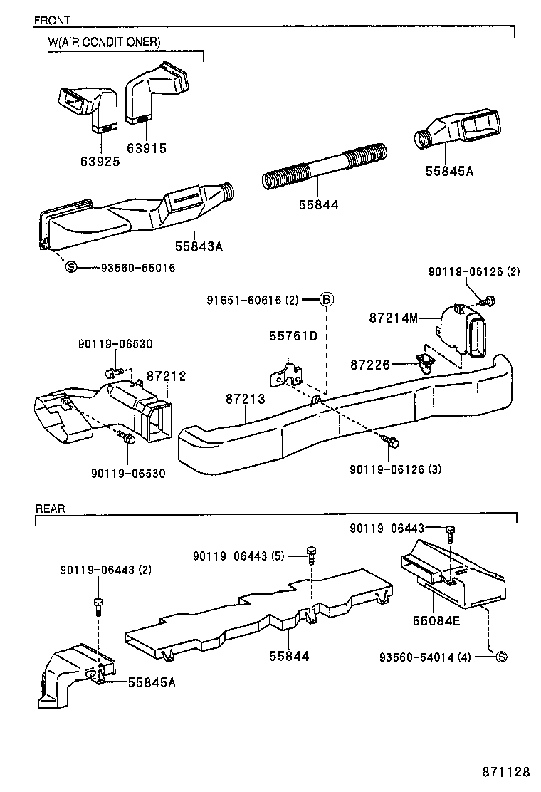 55843-65030 DUCT, HEATER TO REGISTER, NO.1 product image