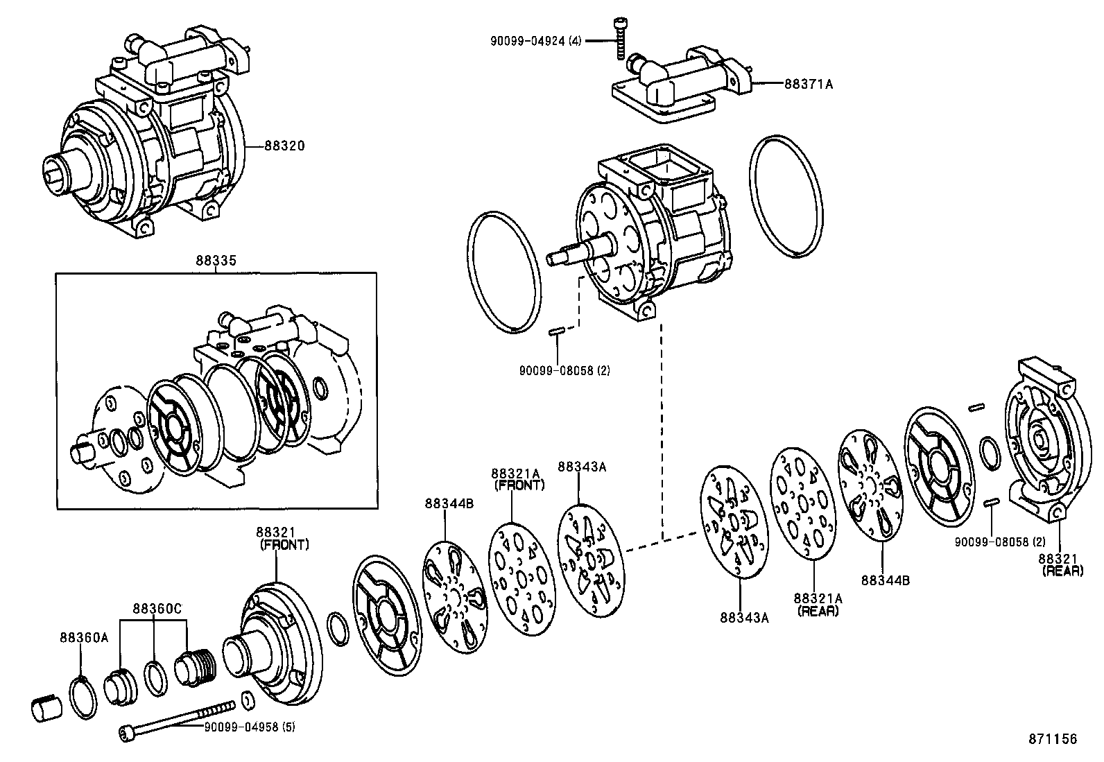 88320-65020 COMPRESSOR ASSY, COOLER product image