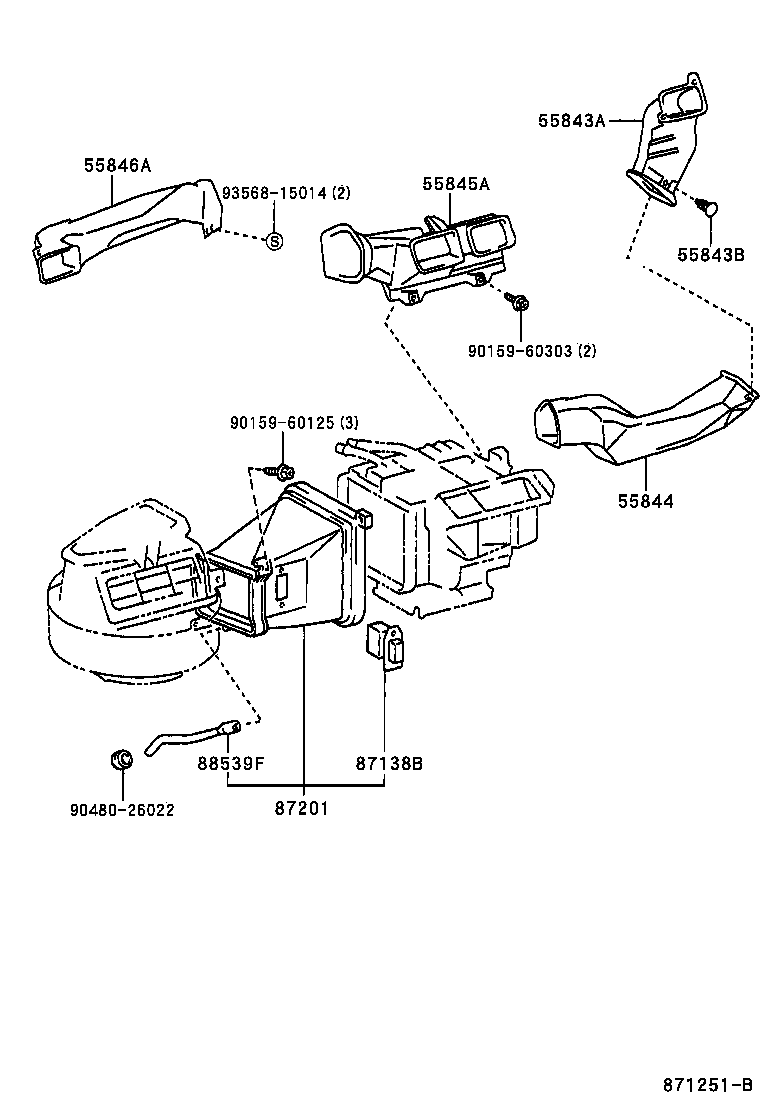 55843-12240 DUCT, HEATER TO REGISTER, NO.1 product image