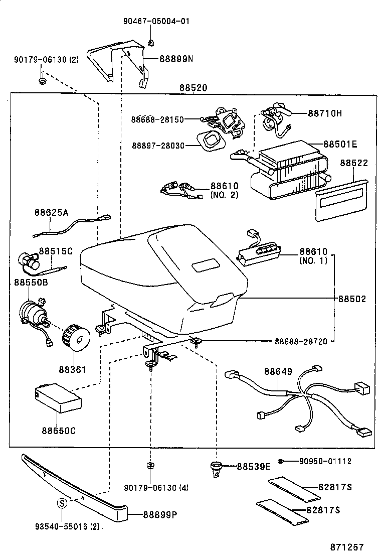 87105-95D02 FAN SUB-ASSY, BLOWER, REAR product image