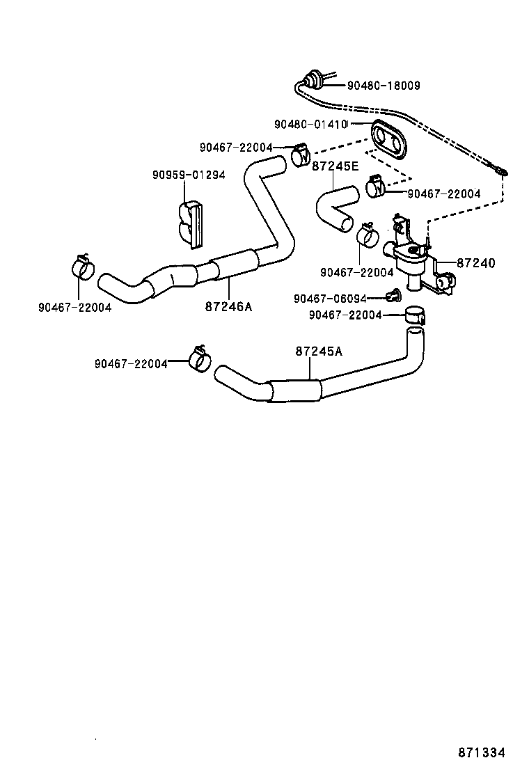87240-02040 VALVE ASSY, HEATER WATER product image