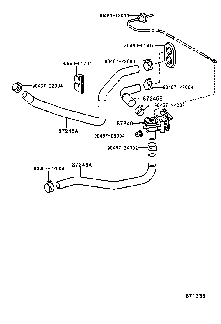 87240-02040 VALVE ASSY, HEATER WATER product image