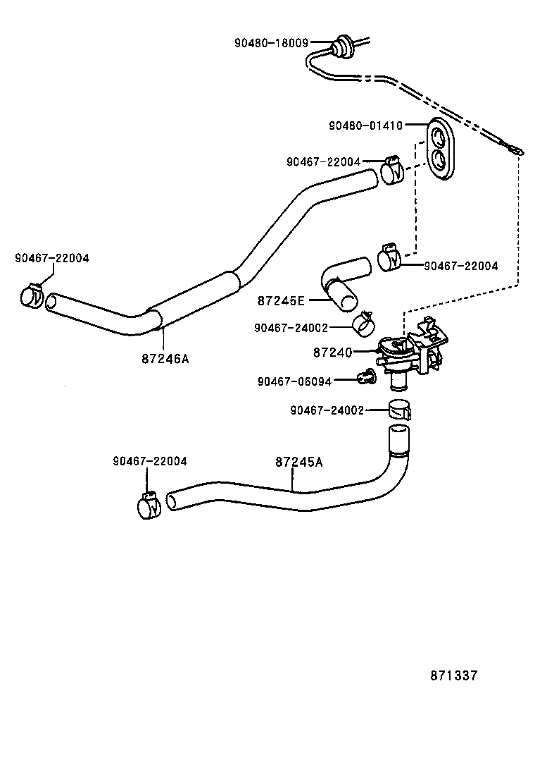 87240-02040 VALVE ASSY, HEATER WATER product image