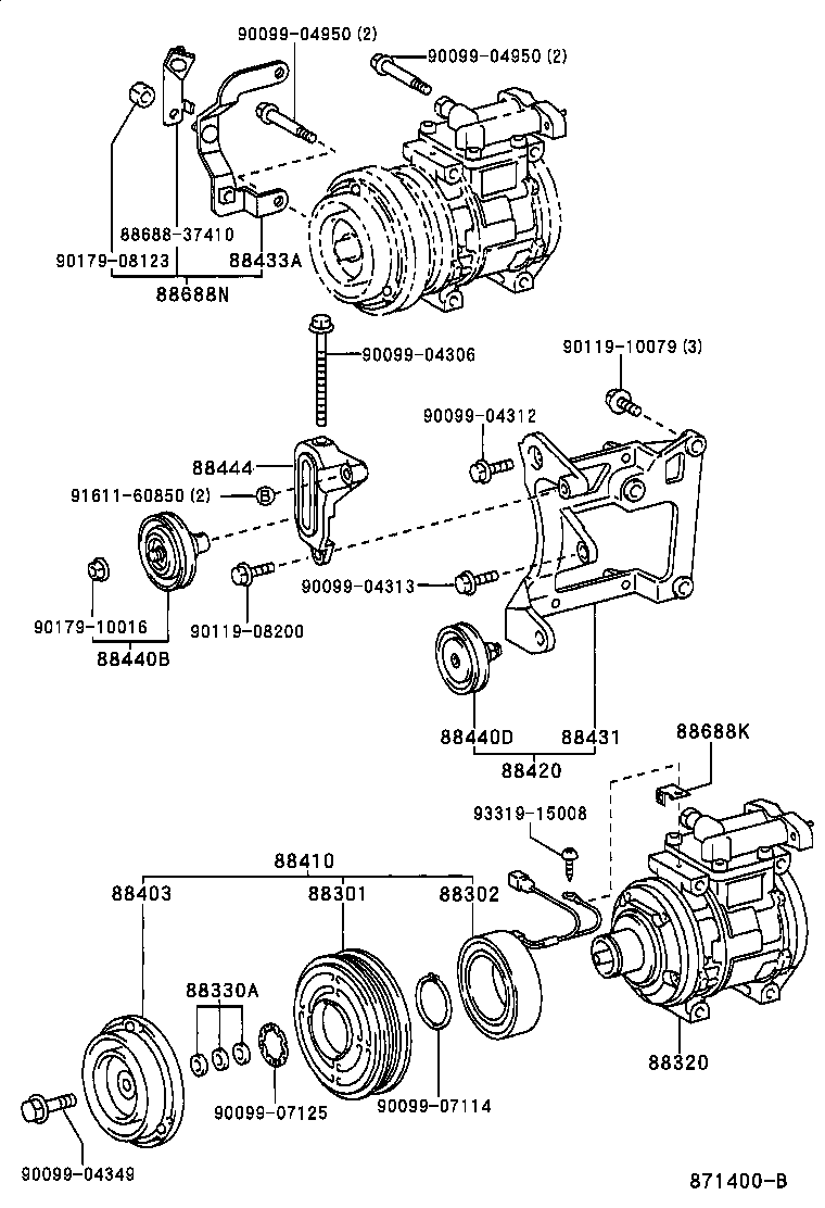 88320-37040 COMPRESSOR ASSY, COOLER product image