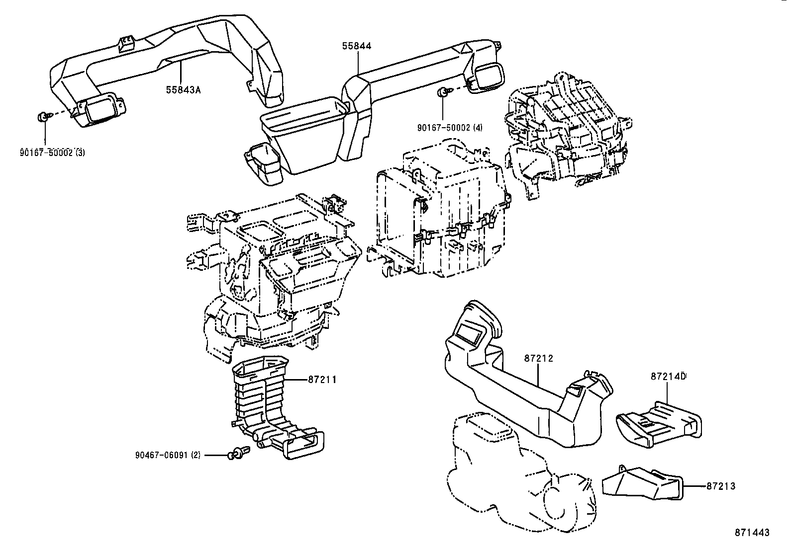 55843-08020 DUCT, HEATER TO REGISTER, NO.1 product image