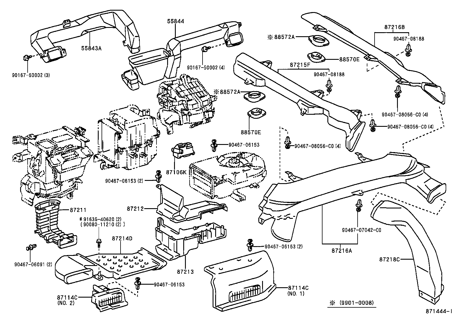 55843-08020 DUCT, HEATER TO REGISTER, NO.1 product image