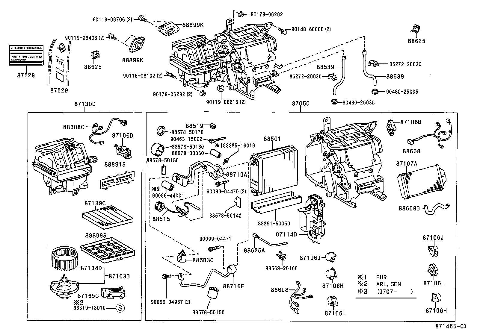 87103-50030 MOTOR SUB-ASSY, BLOWER W/FAN product image