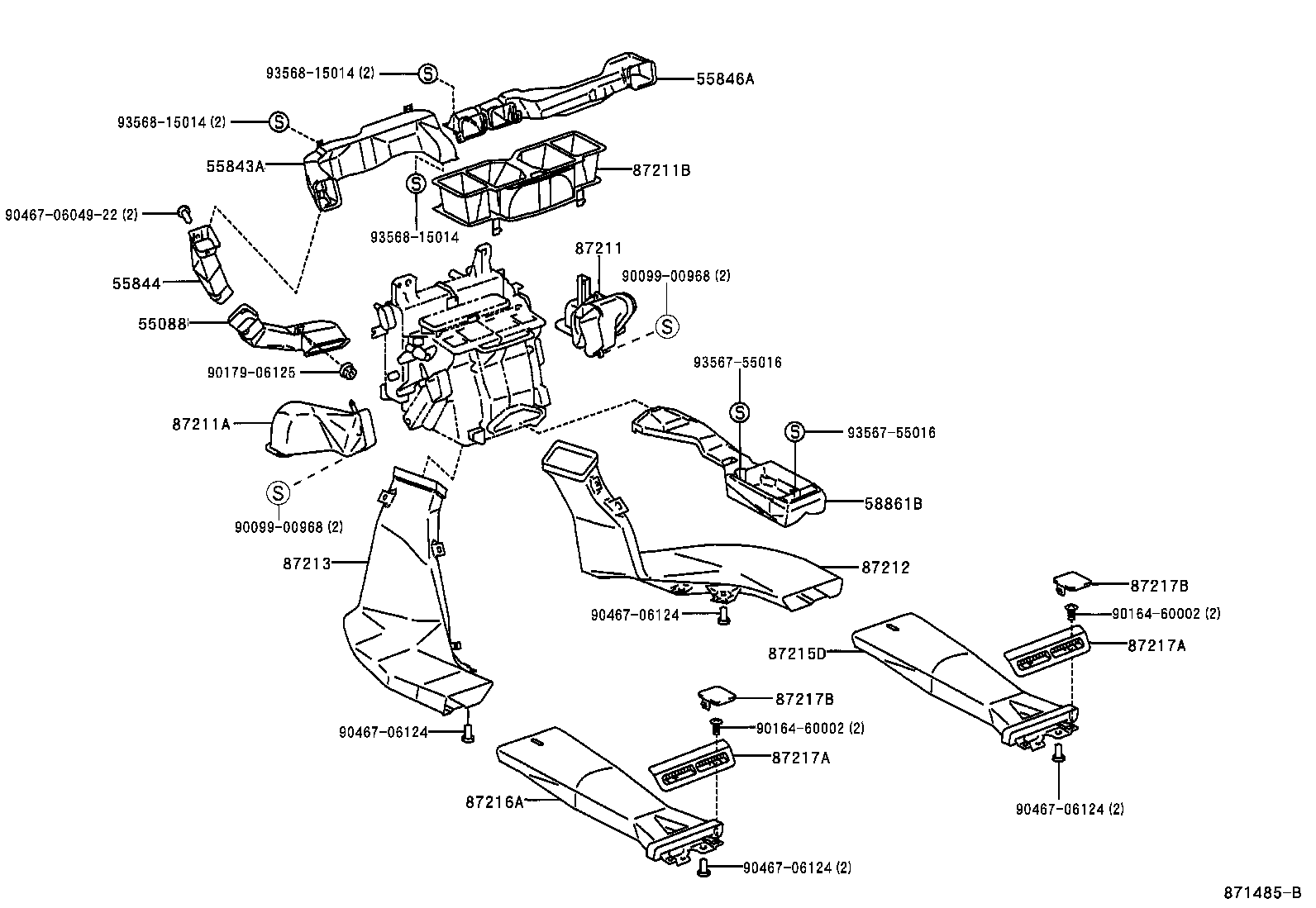55843-30220 DUCT, HEATER TO REGISTER, NO.1 product image