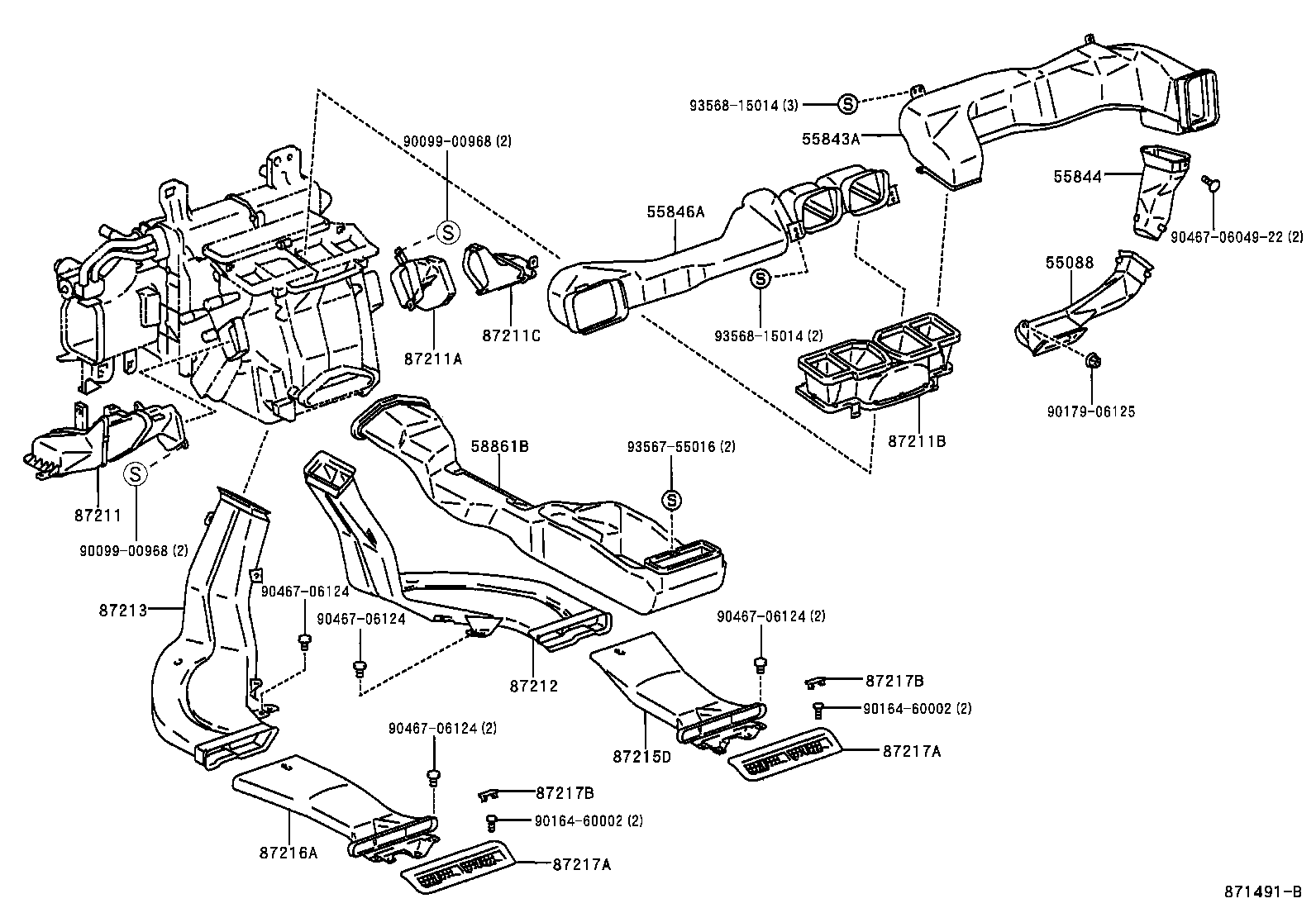 55843-30220 DUCT, HEATER TO REGISTER, NO.1 product image