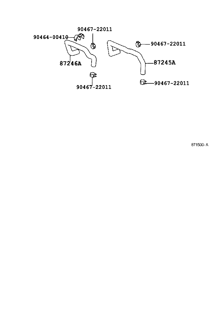 87245-3F360 HOSE, HEATER WATER, INLET A product image