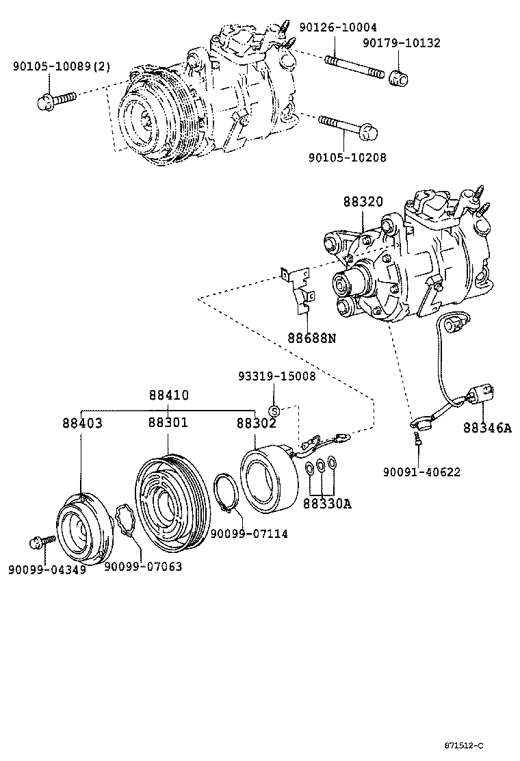 88403-2A010 HUB SUB-ASSY, MAGNET CLUTCH product image