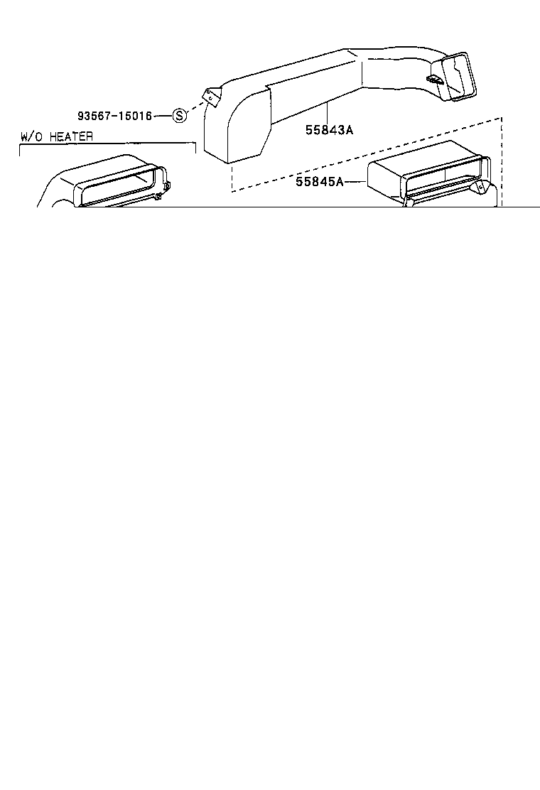 55843-37040 DUCT, HEATER TO REGISTER, NO.1 product image