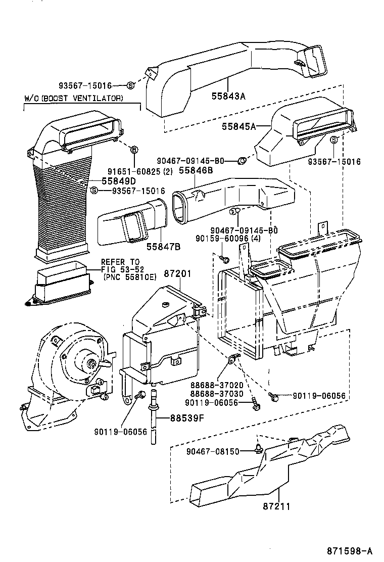 55846-37010 DUCT, HEATER TO REGISTER, NO.4 product image