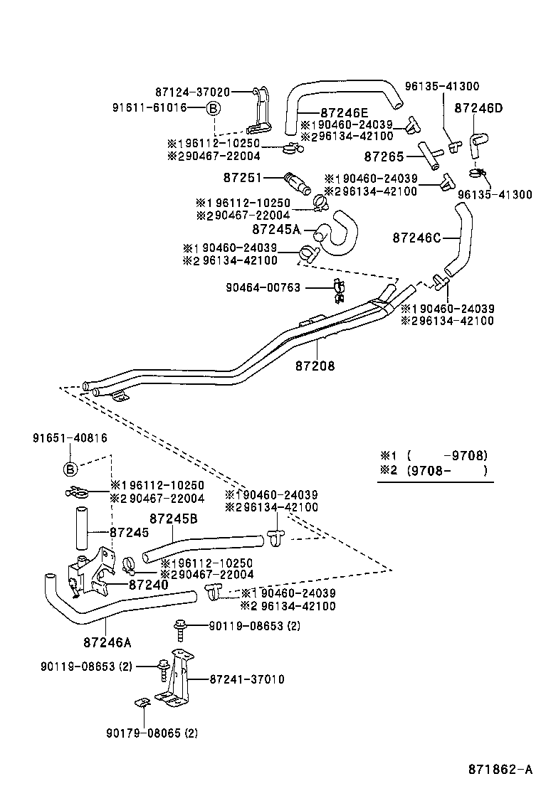 87208-89151 JOINT OR UNION, FRONT HEATER HOSE THROUGH OR INLET VALVE product image
