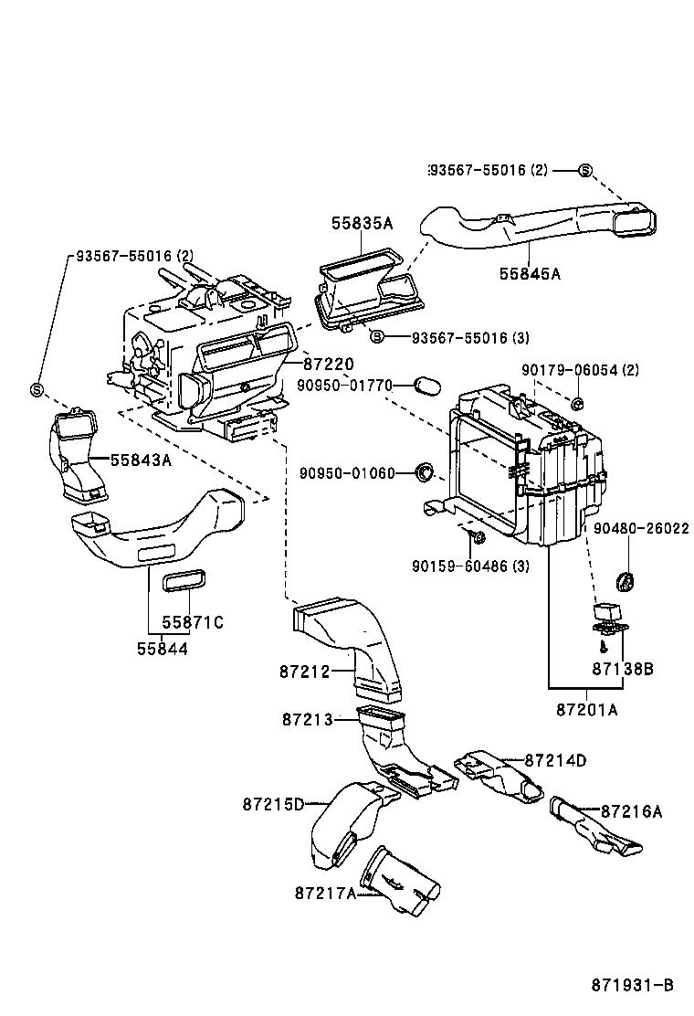 55843-42010 DUCT, HEATER TO REGISTER, NO.1 product image