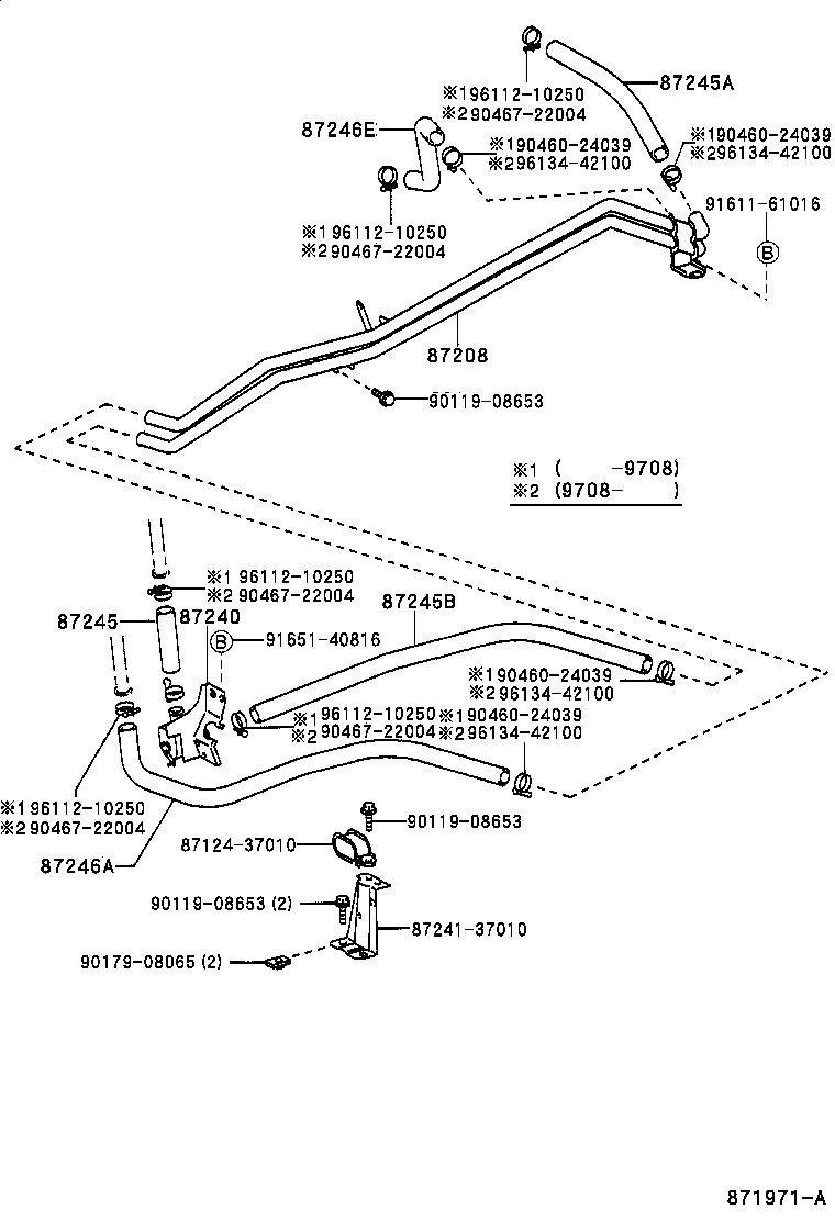 87208-89151 JOINT OR UNION, FRONT HEATER HOSE THROUGH OR INLET VALVE product image