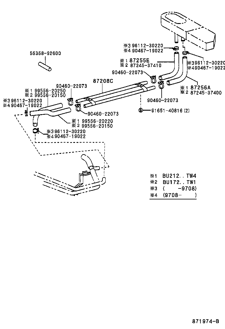 87208-89151 JOINT OR UNION, FRONT HEATER HOSE THROUGH OR INLET VALVE product image