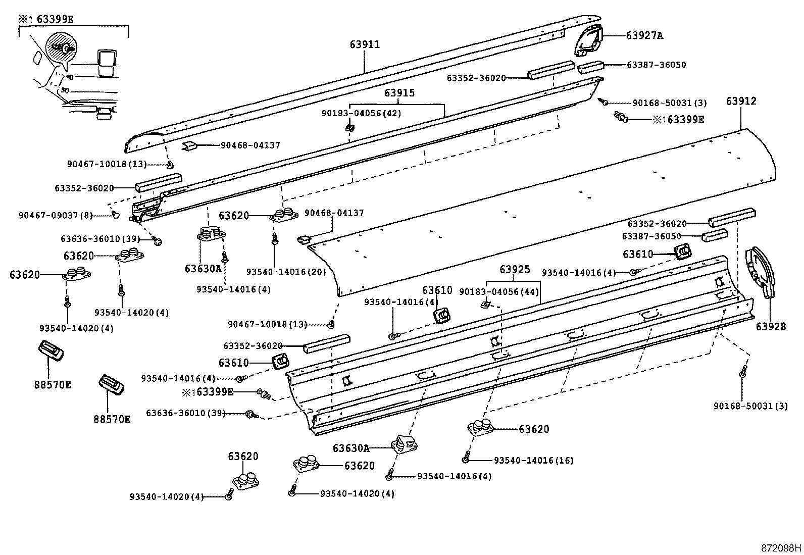55908-36040 CABLE SUB-ASSY, AIR INLET DAMPER CONTROL product image