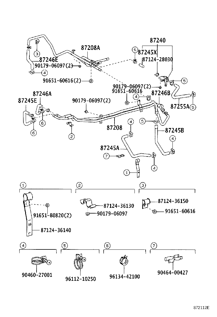 87245-3C220 HOSE, REAR HEATER WATER OUTLET, E (TO ENGINE) product image