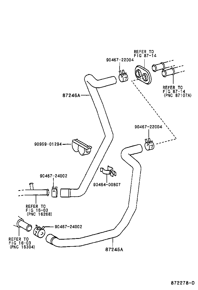 87245-48030 HOSE, HEATER WATER, INLET A product image