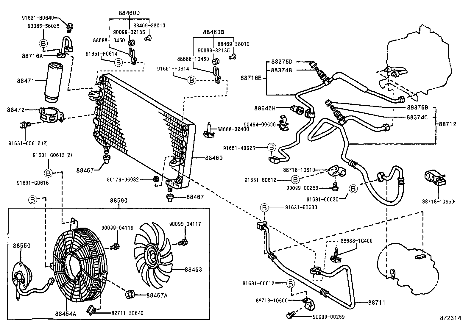 88453-10022 FAN, COOLING (FOR CONDENSER) product image