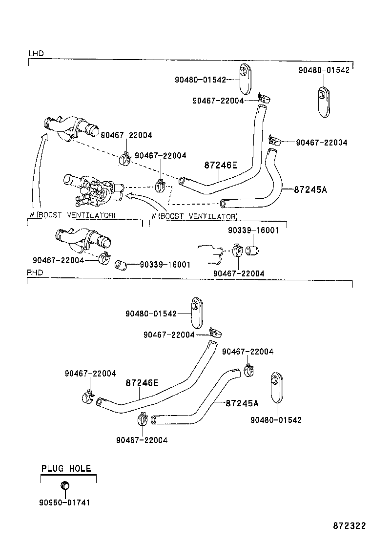 87245-10440 HOSE, HEATER WATER, INLET A product image