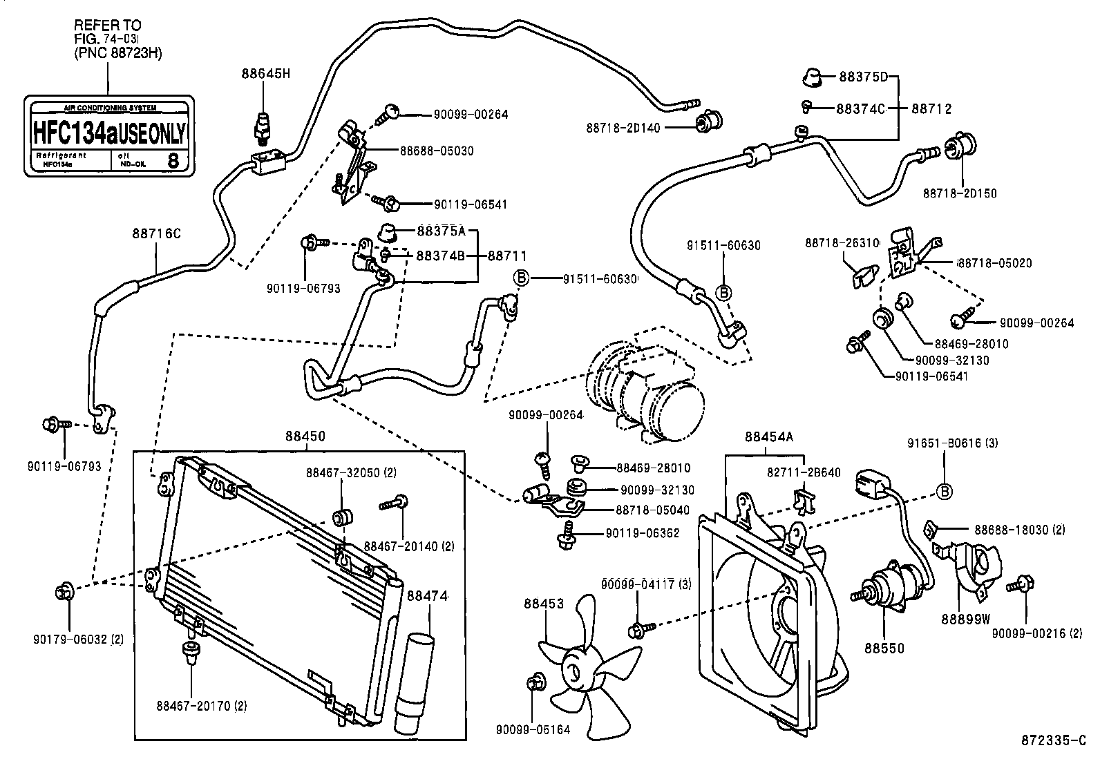 16361-74100 FAN, COOLING (FOR CONDENSER) product image