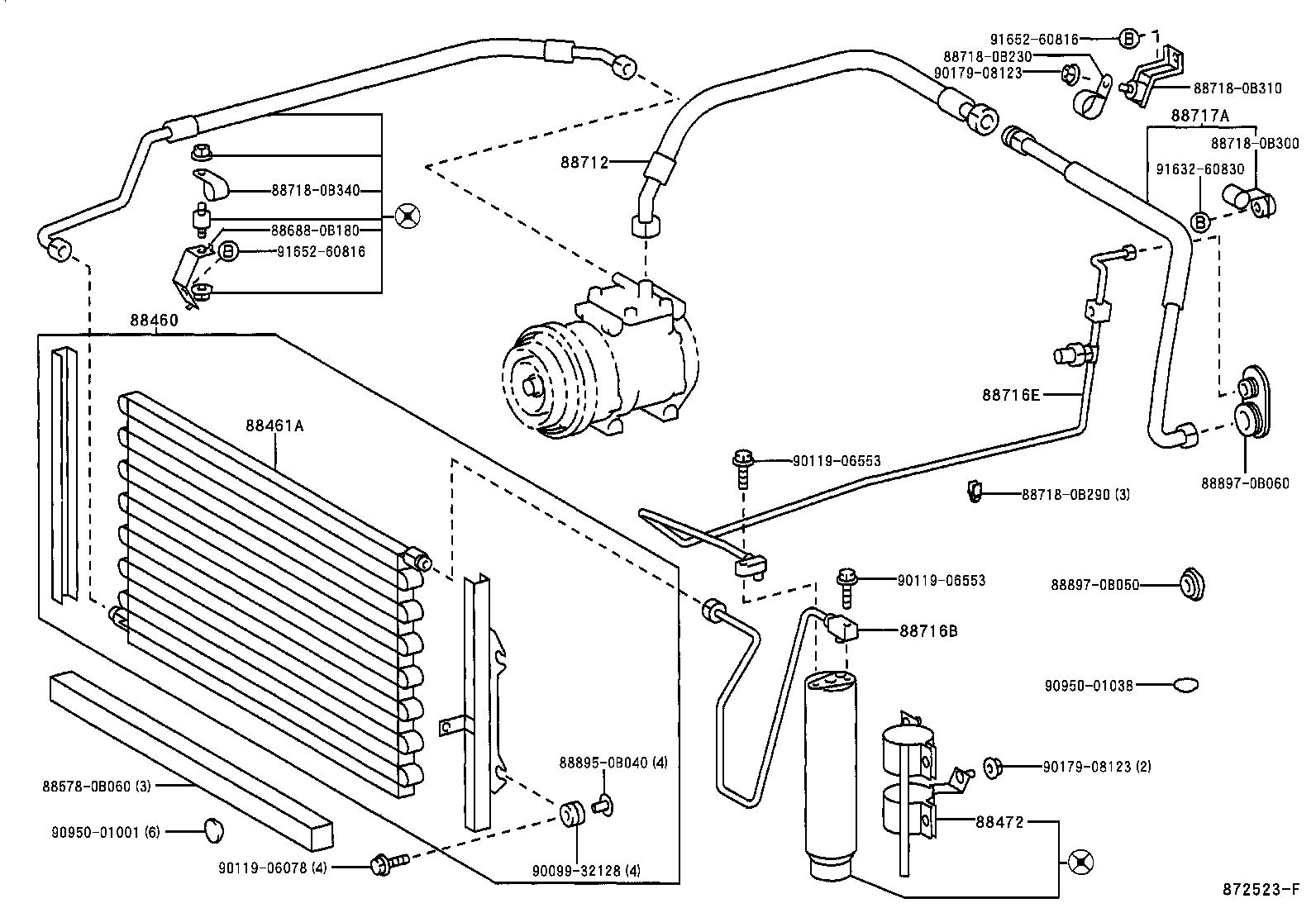88460-0B021 CONDENSER ASSY, COOLER product image