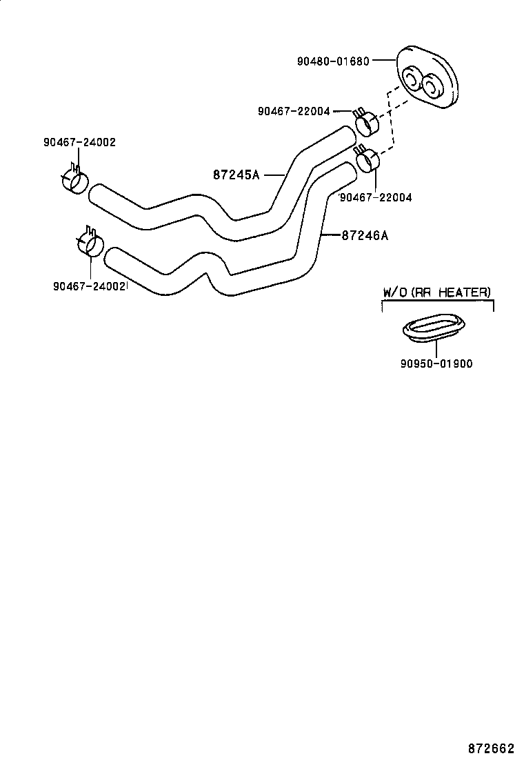 32934-20010 PIPE, HEATER WATER INLET, C product image