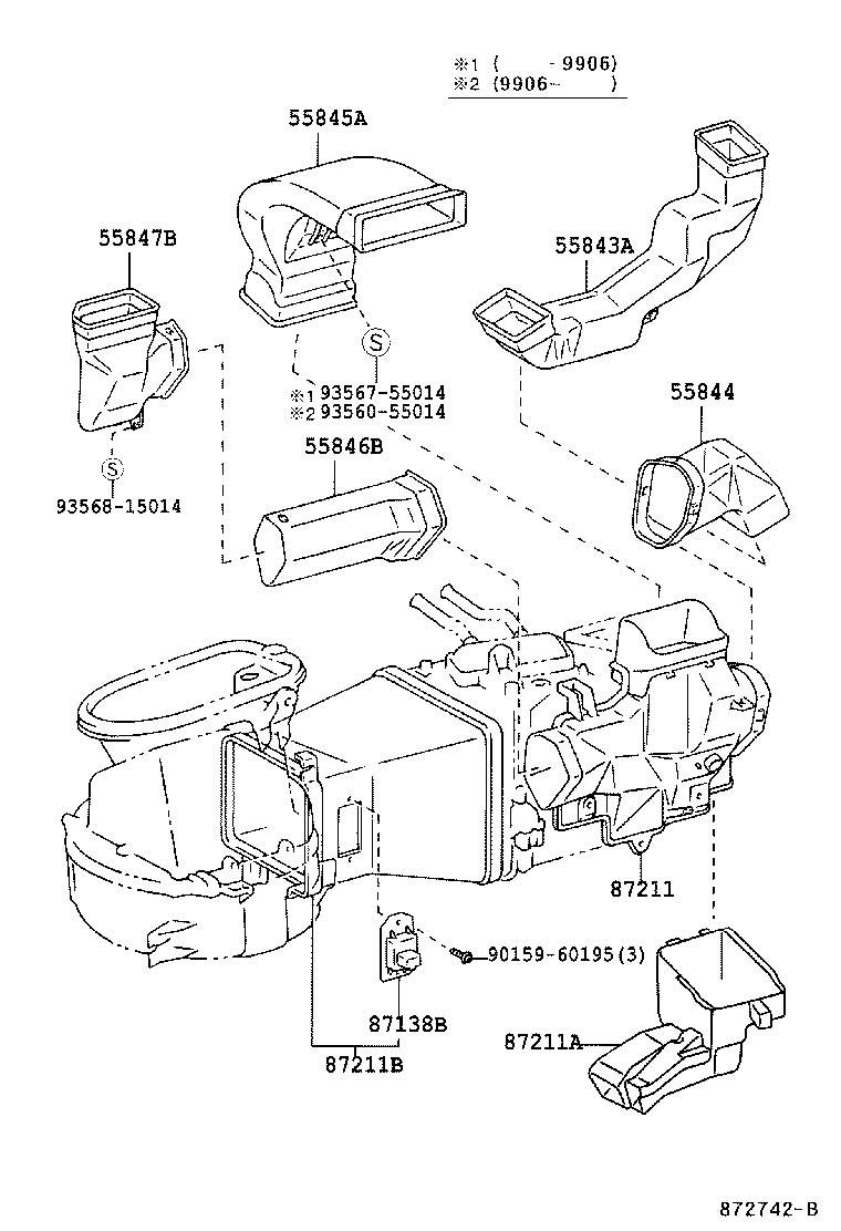 55843-60060 DUCT, HEATER TO REGISTER, NO.1 product image