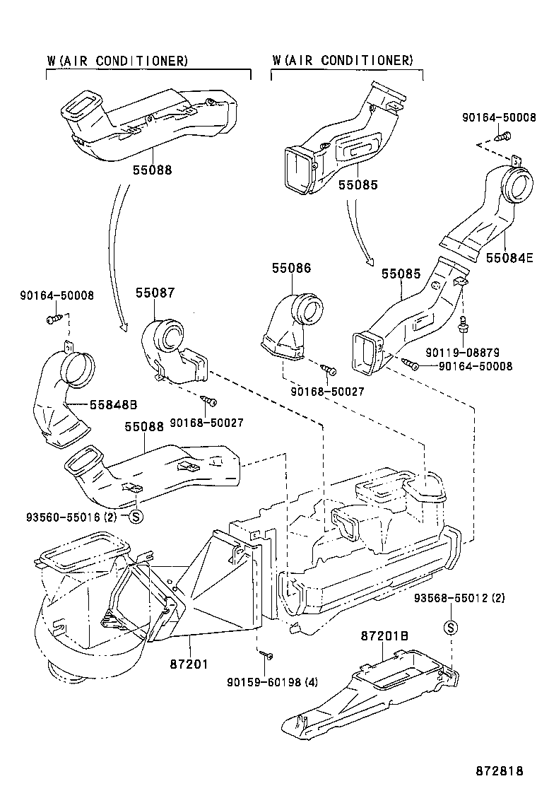55845-60030 DUCT, HEATER TO REGISTER, NO.3 product image