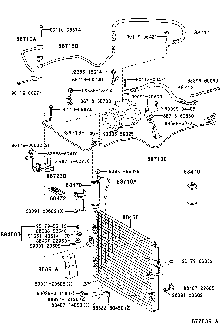 88460-60180 CONDENSER ASSY, COOLER product image
