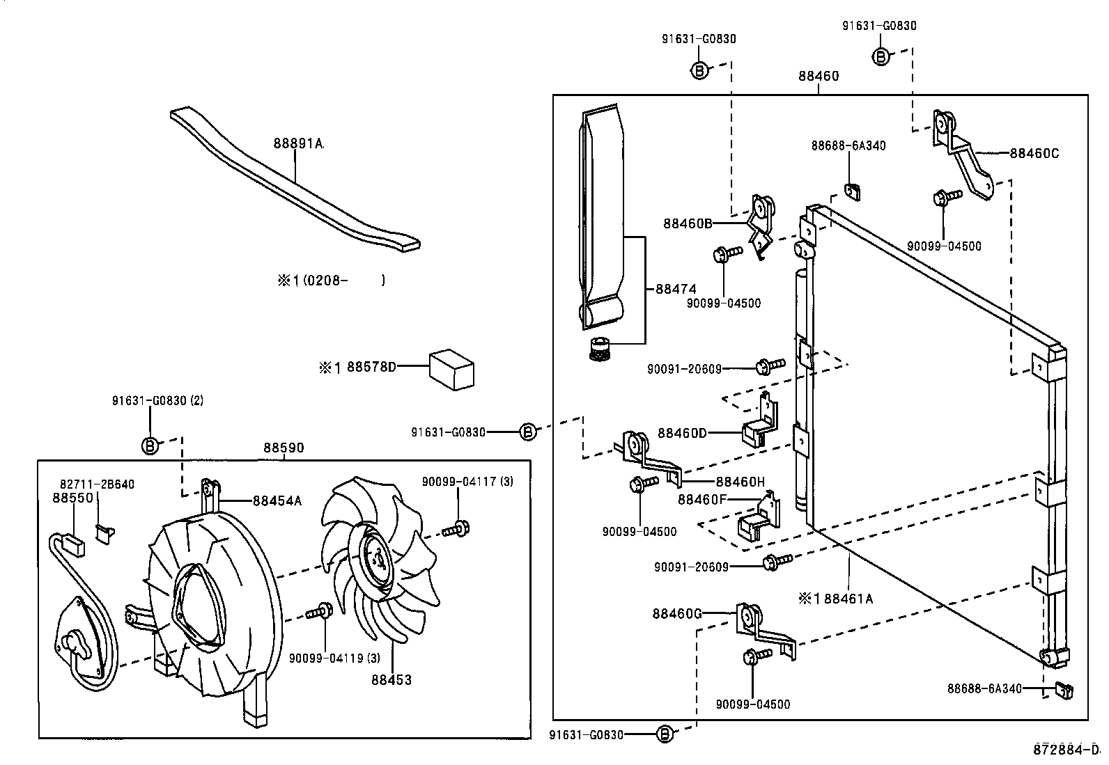 88460-60280 CONDENSER ASSY, COOLER product image