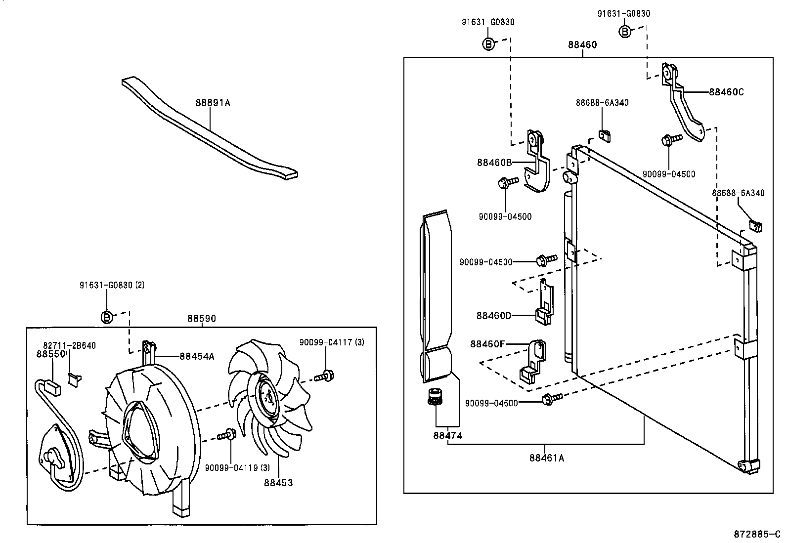88460-60280 CONDENSER ASSY, COOLER product image