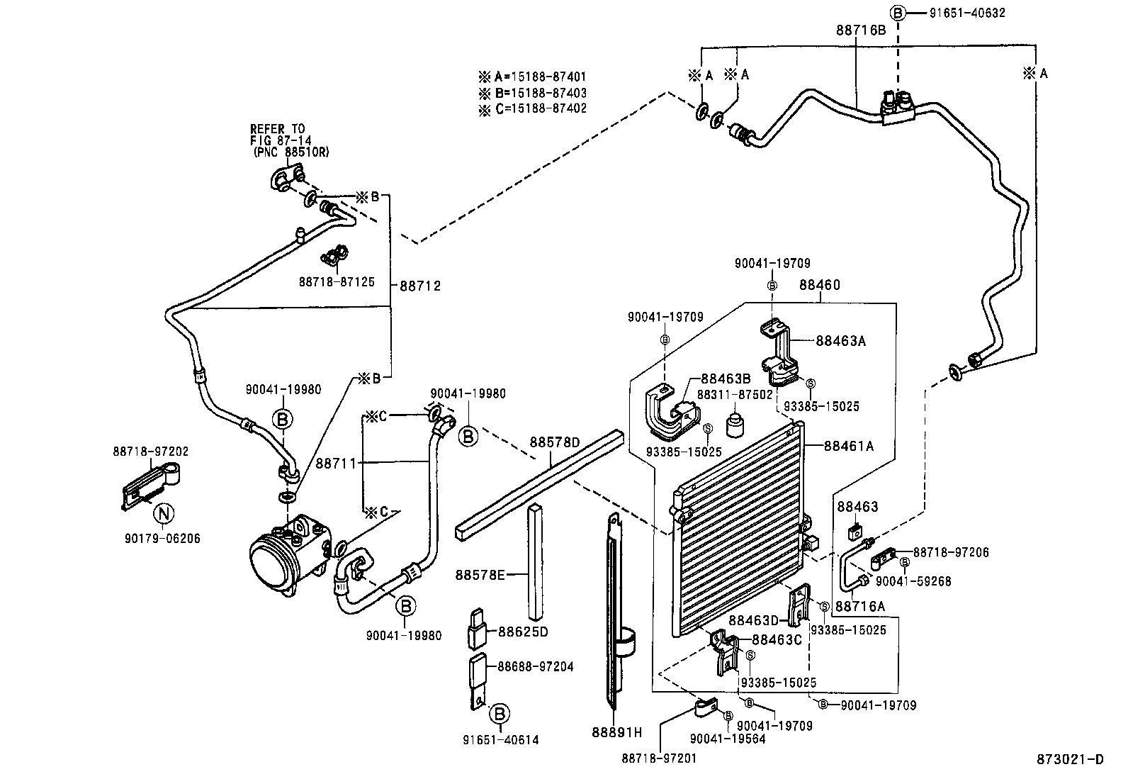 88450-97401 CONDENSER ASSY, W/RECEIVER product image