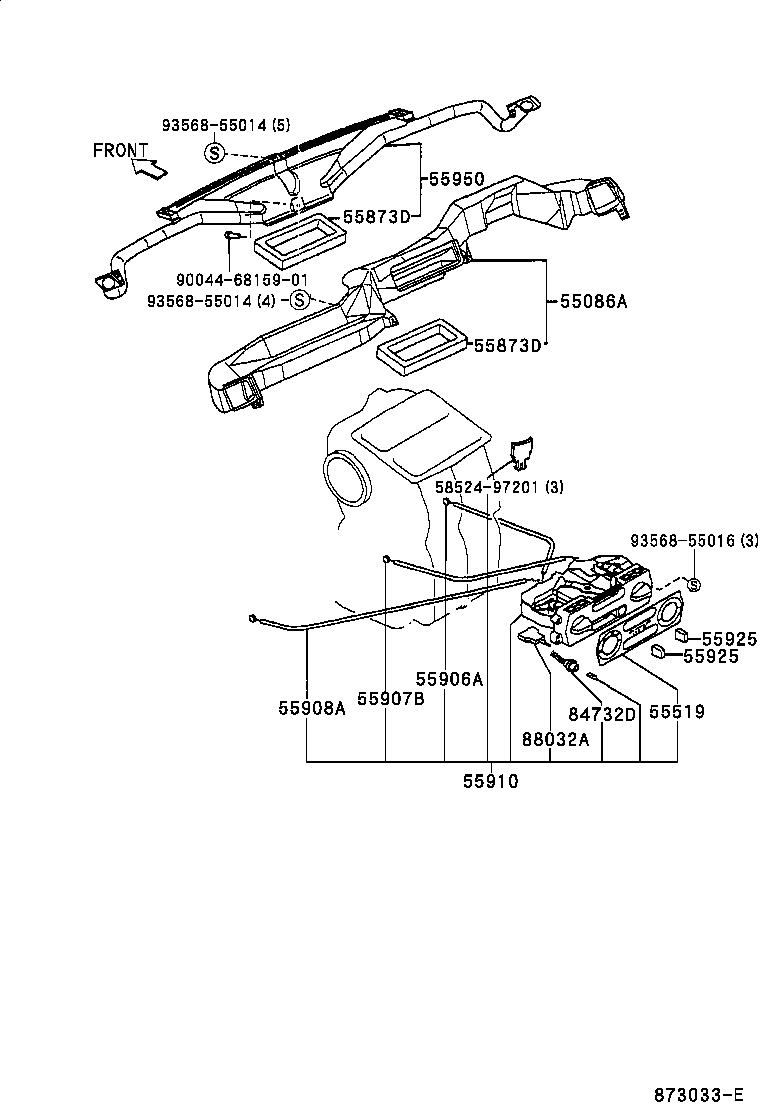 55873-97203 SEAL, AIR DUCT, CENTER product image