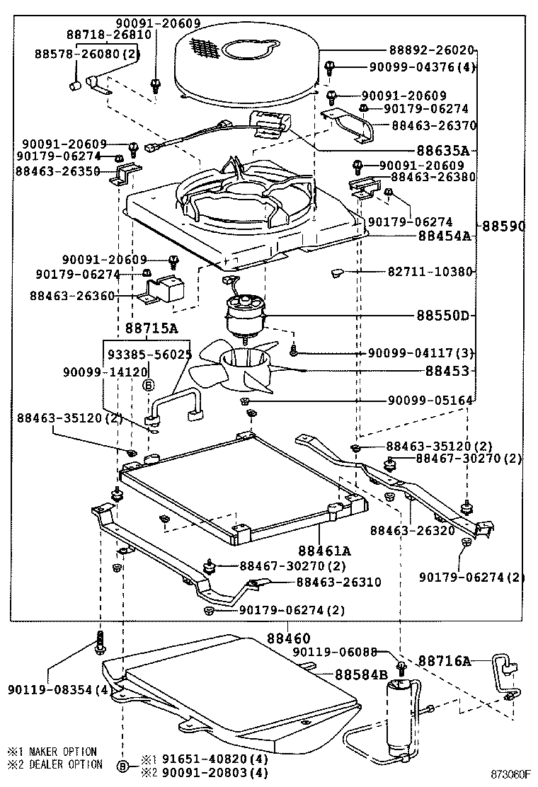 88460-26540 CONDENSER ASSY, COOLER product image