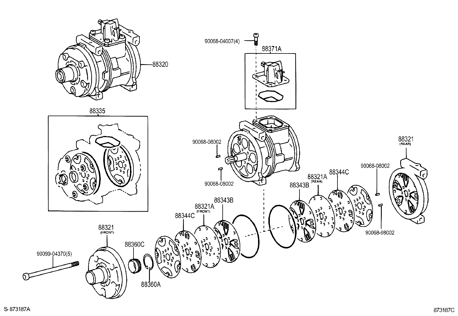 88320-0C020 COMPRESSOR ASSY, COOLER product image