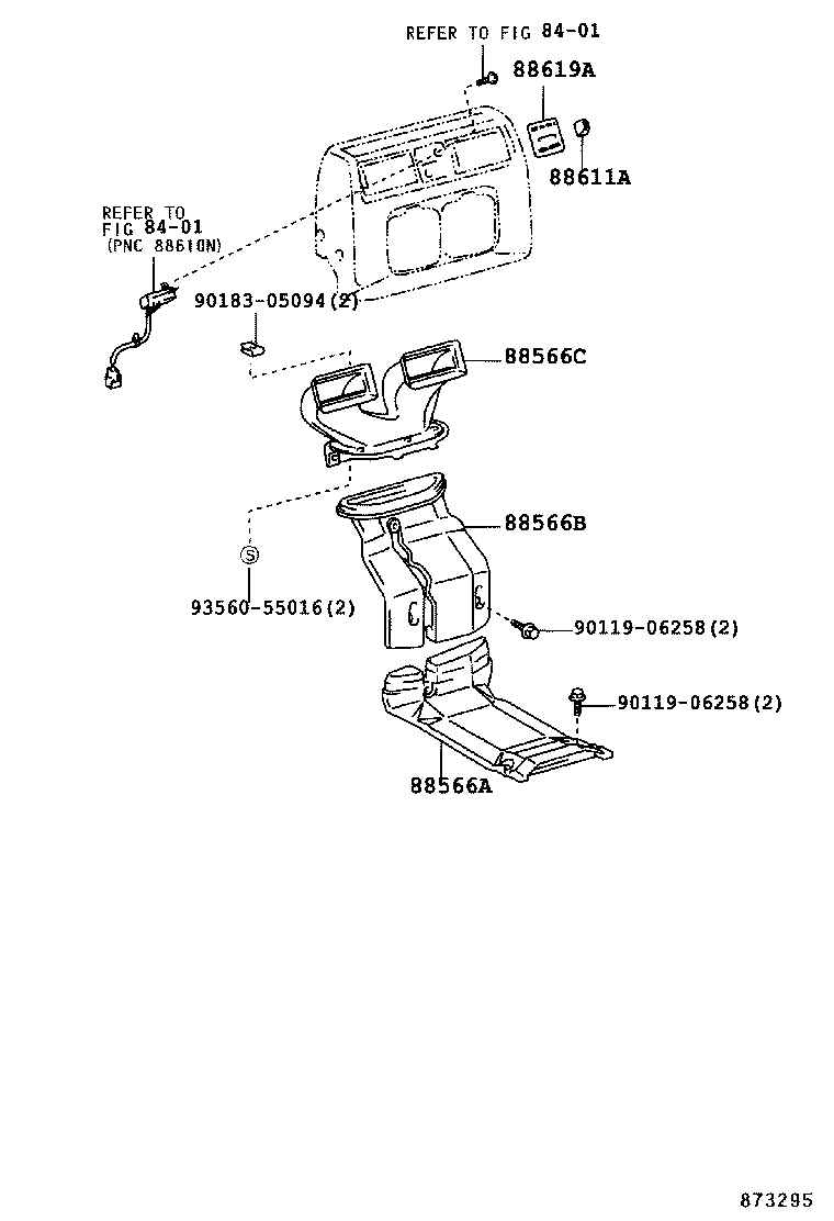 55843-37080 DUCT, HEATER TO REGISTER, NO.1 product image